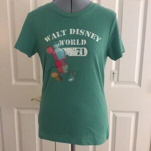 New Mickey Mouse 71 Walt Disney World Geen & Plaid Tee Shirt Embroidered…